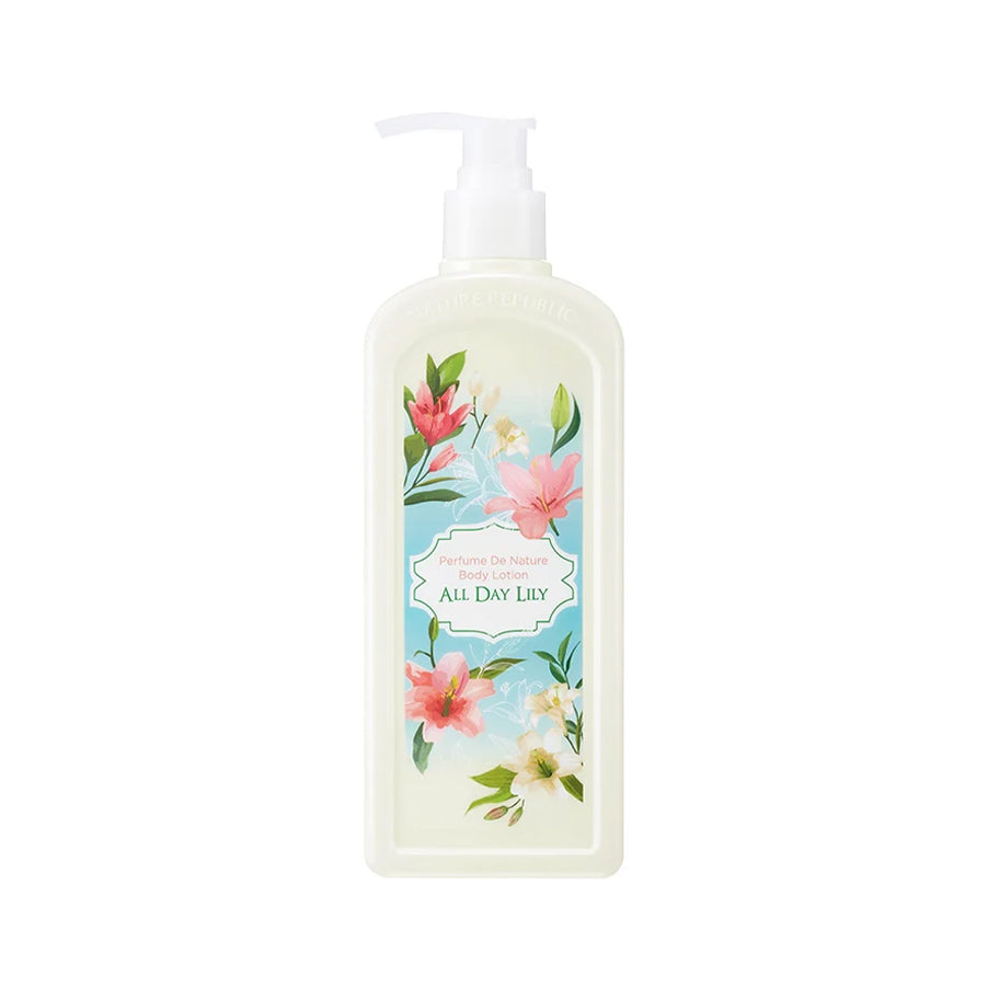 A Loção Corporal All Day Lily da Nature Republic é uma loção corporal perfumada, desenvolvida para hidratar e suavizar a pele.