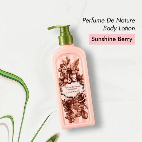 A Loção Corporal Sunshine Berry da Nature Republic foi formulada para integrares numa rotina diária de cuidado corporal.