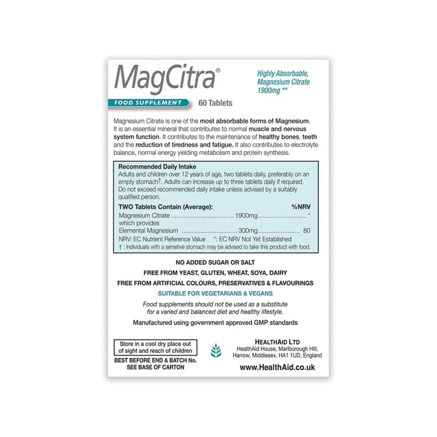 MagCitra 1900mg 60 Comprimidos Health Aid