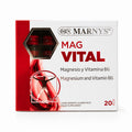 MagVital da Marnys é um suplemento alimentar em ampolas bebíveis que combina magnésio e vitamina B6. A sua fórmula fornece 375 mg de magnésio e 1,4 mg de vitamina B6 por ampola, contribuindo para complementar as necessidades diárias destes nutrientes.