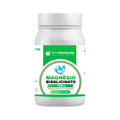 Frasco de bisglicinato de magnesio con 60 comprimidos de Novo Horizonte, un complemento alimenticio para el apoyo muscular y nervioso y la reducción de la fatiga.