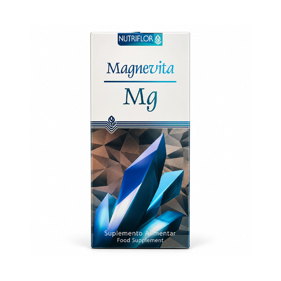 O Magnevita da Nutriflor é um suplemento alimentar líquido formulado com cloreto de magnésio a 3,3%.
