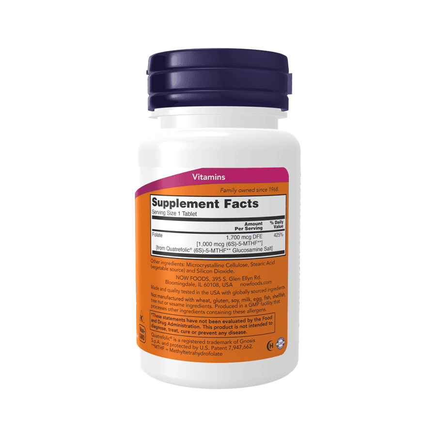 Methyl Folate 1000mcg 90 Comprimidos Now Foods