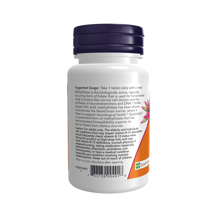 Methyl Folate 1000mcg 90 Comprimidos Now Foods