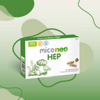El frasco de Mico Neo HEP de NeoVital Health contiene 60 cápsulas; es un suplemento con hongos medicinales para el apoyo del hígado.