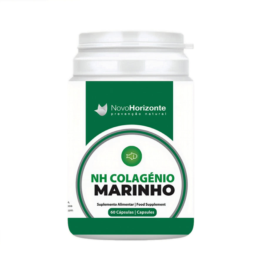 Colágeno Marino NH, 60 cápsulas de Novo Horizonte en frasco blanco. Comprar online.
