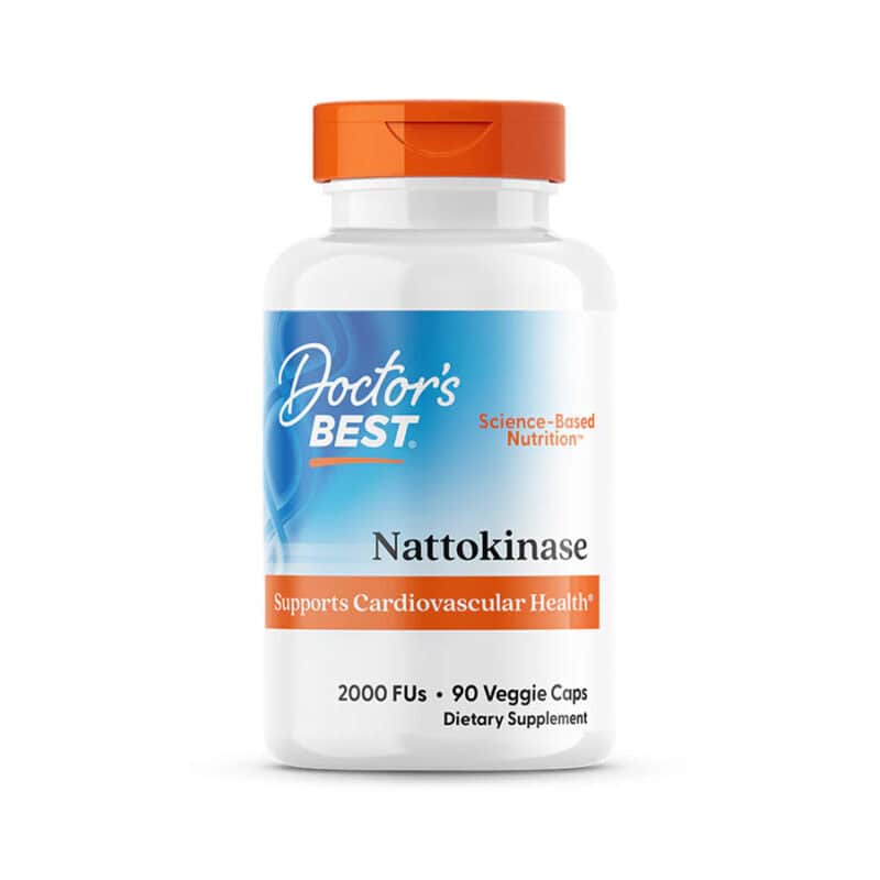 Nattokinase 2000 FUs 90 cápsulas Doctor’s Best suplemento alimentar com nattoquinase.