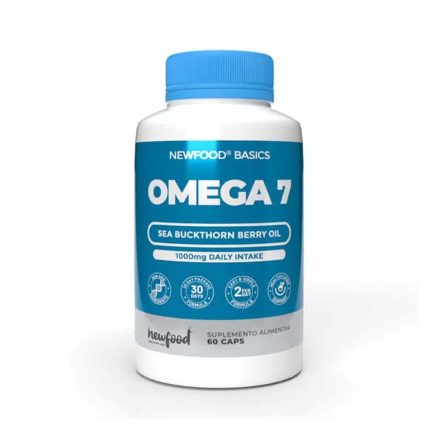 Ómega 7 Óleo de Bagas de Espinheiro Marítimo 60 Cápsulas New Food
