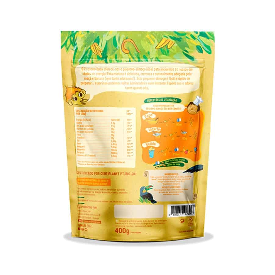 Pequeno Buda de Banana e Maçã 400gr Iswari
