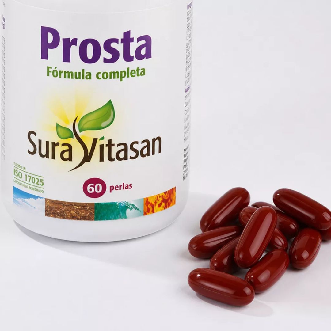 O Prosta da Sura Vitasan é um suplemento alimentar em pérolas, formulado com 18 ingredientes selecionados para complementar a rotina de bem-estar masculino.
