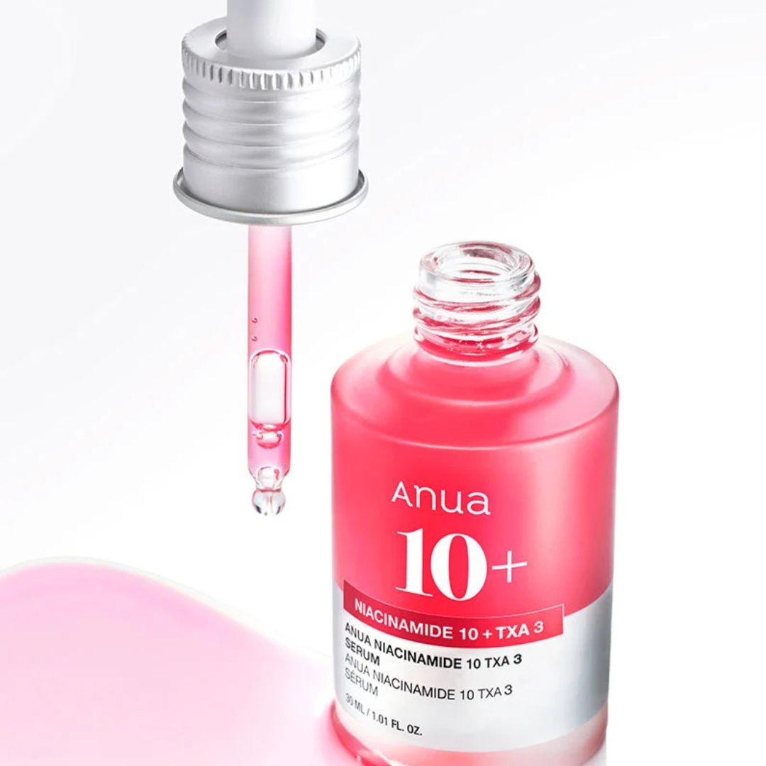 Sérum de Niacinamida 10% + TXA 4% 30ml Anua, sérum facial com niacinamida, ácido tranexâmico e arbutina para ajudar a uniformizar o tom e reduzir a aparência de manchas.