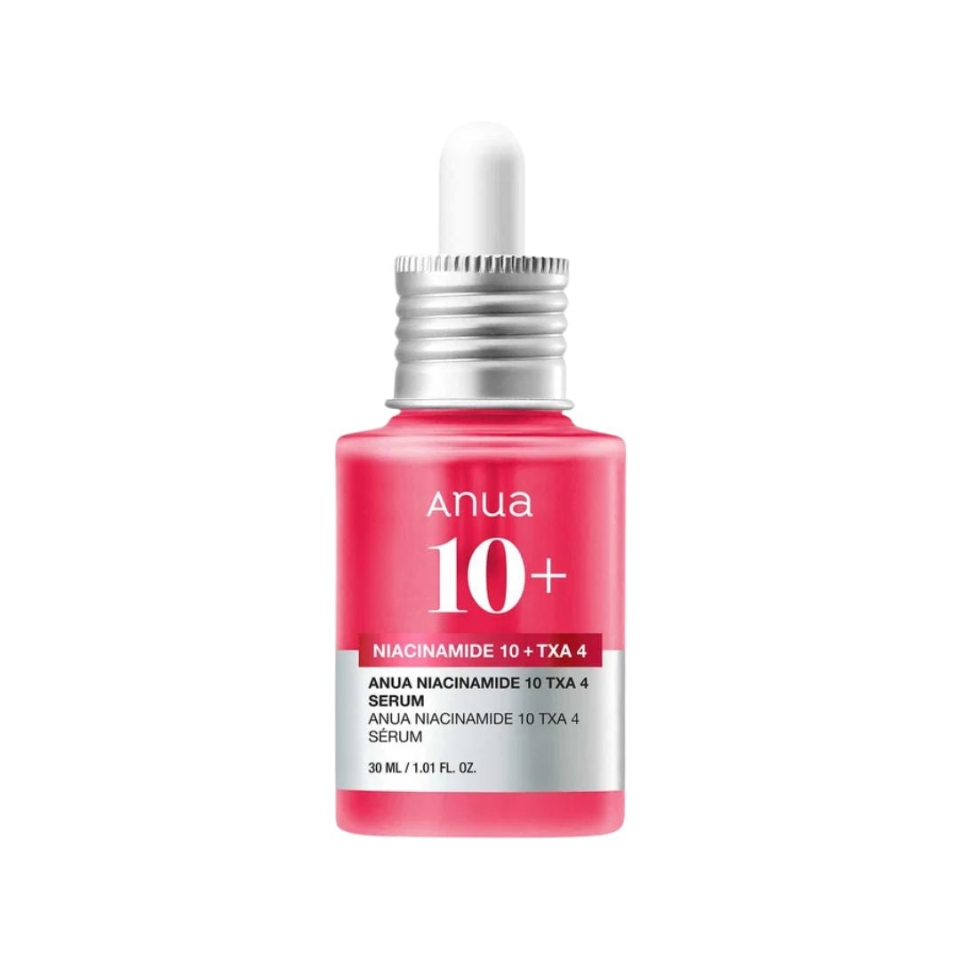 Sérum de Niacinamida 10% + TXA 4% 30ml Anua, sérum facial com niacinamida, ácido tranexâmico e arbutina para ajudar a uniformizar o tom e reduzir a aparência de manchas.