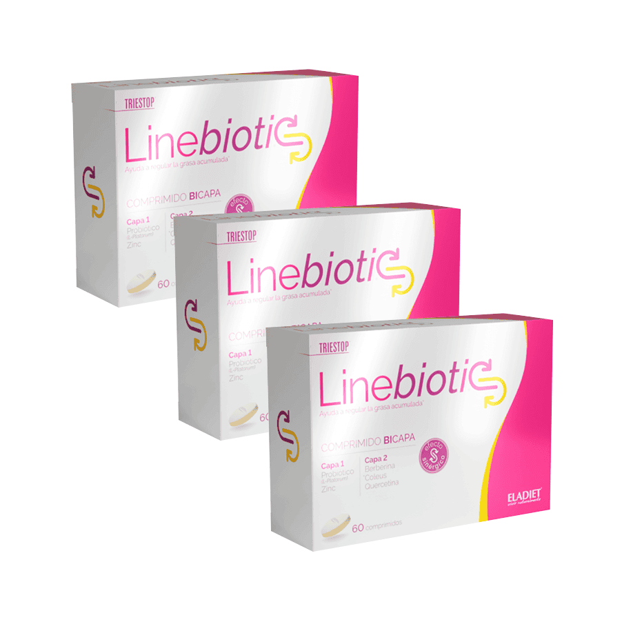 Triestop Linebiotic 60 comprimidos Pack 3 Eladiet suplemento probiótico para equilíbrio intestinal