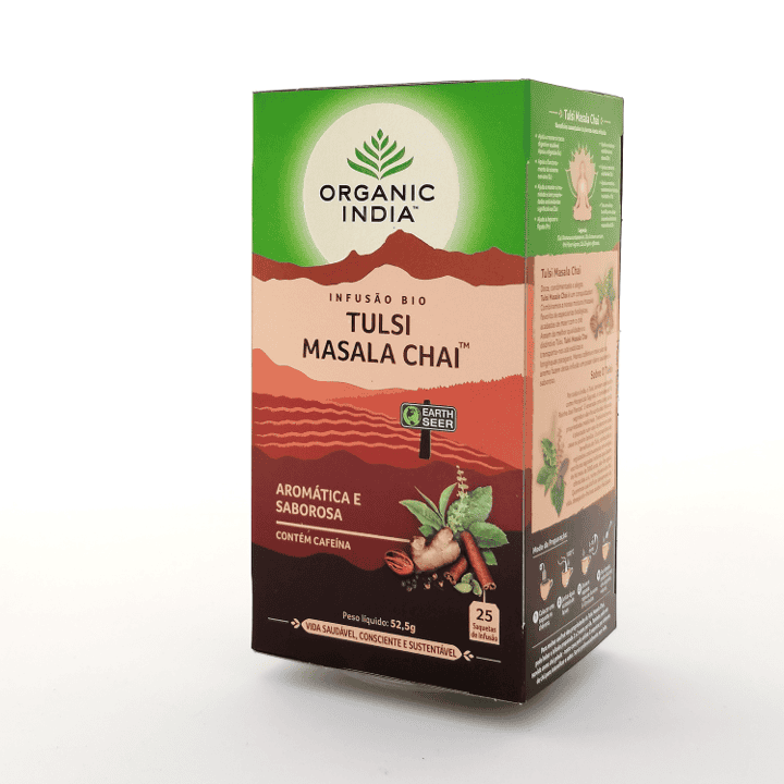 Infusão Bio Tulsi Masala Chai 25 Saquetas Organic India