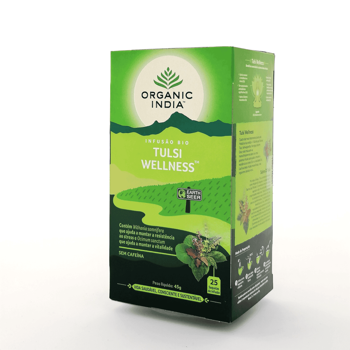 Infusão Bio Tulsi Wellness 25 Saquetas Organic India