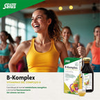 O Vitamina B Komplex 250ml da Salus é um suplemento alimentar líquido com vitaminas do complexo B, formulado para complementar a ingestão diária de micronutrientes importantes.