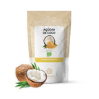 Açúcar de Côco BioSamara 250g em embalagem doypack, açúcar natural de coco com textura granulada castanha.