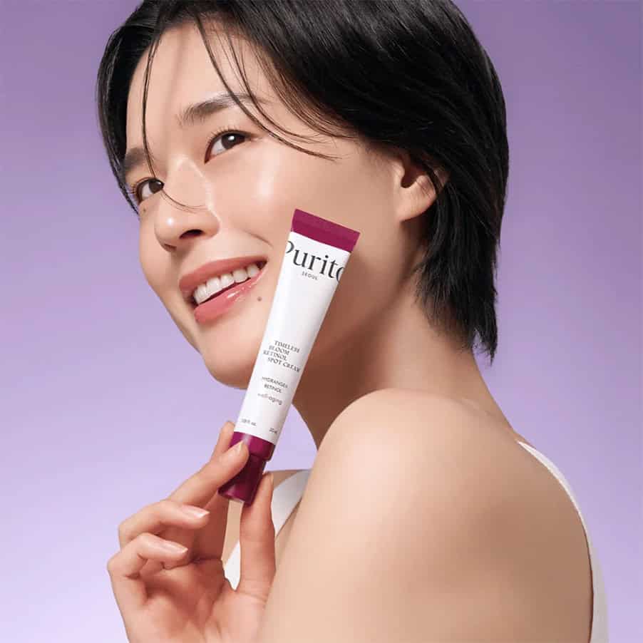 creme purito seoul timeless bloom retinol spot em bisnaga de 30ml para reduzir rugas e melhorar a firmeza da pele
