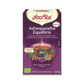 Infusión orgánica Yogi Tea Ashwagandha Balance en un paquete de 17 bolsitas de té, una mezcla ayurvédica con ashwagandha, canela y jengibre para promover el equilibrio y la vitalidad.