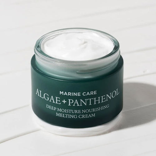 Crema hidratante Heimish Marine Care con algas y pantenol en un tarro de 55 ml para nutrir y calmar la piel.