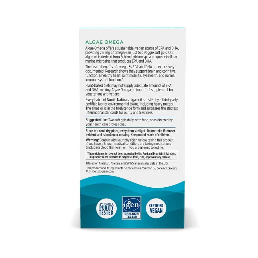 Algae Omega 715mg 120 cápsulas Nordic Naturals
