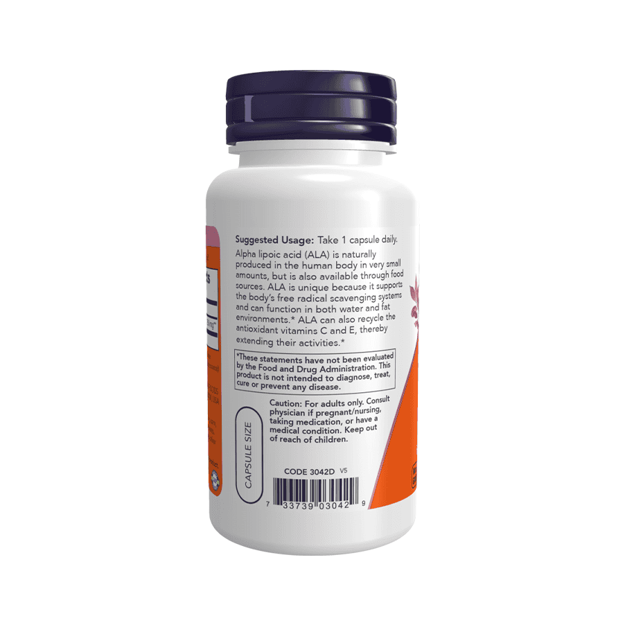 Ácido Alfa Lipóico 250mg 60 Cápsulas Now Foods