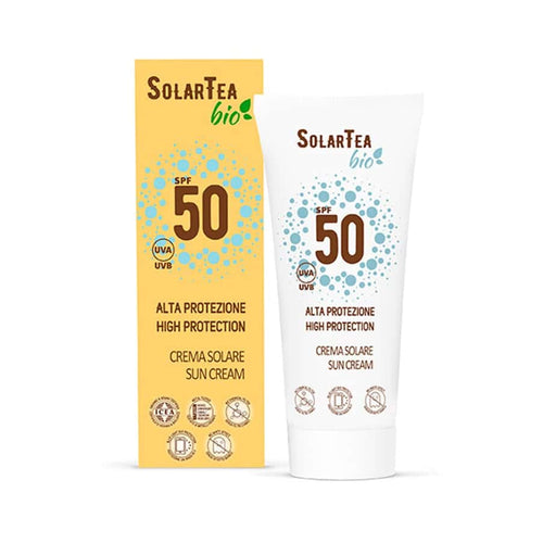 Protector solar para rostro y cuerpo, alta protección SPF 50, 100 ml