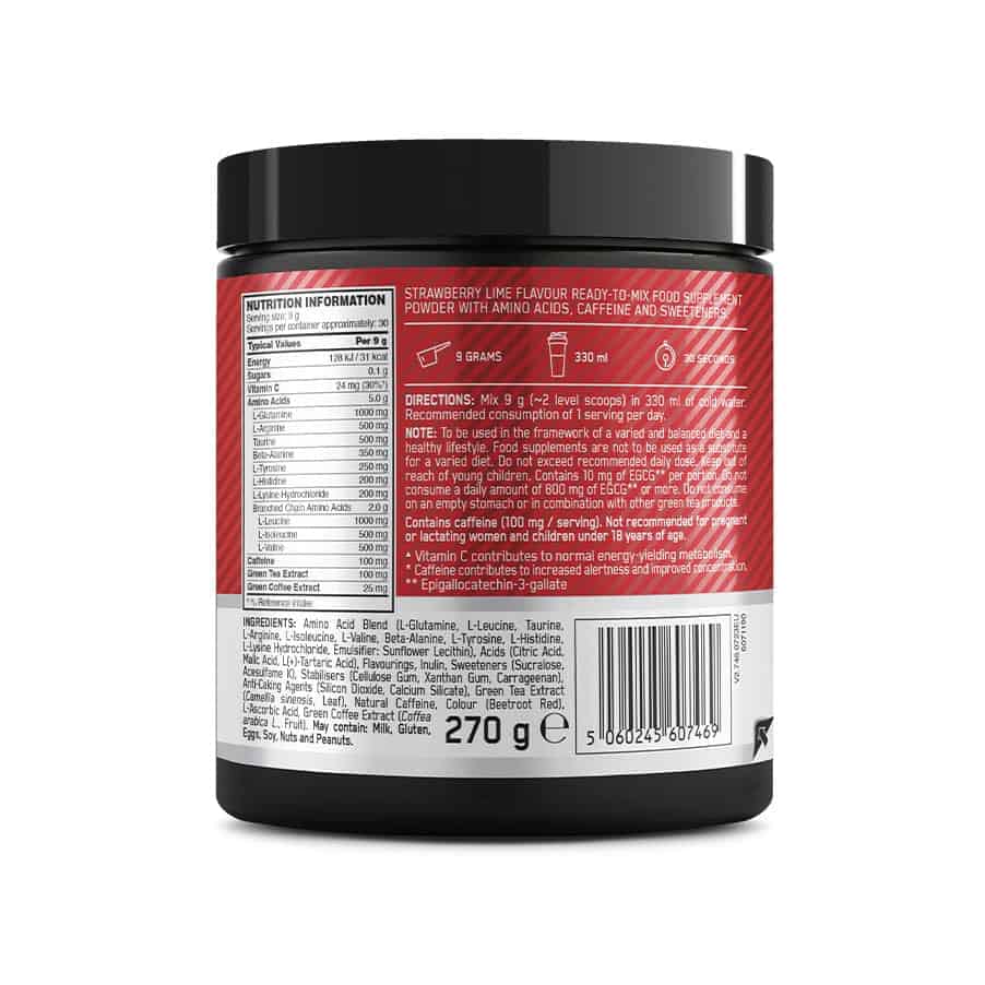 Essential Amino Energy Morango e Lima 270gr Optimum Nutrition