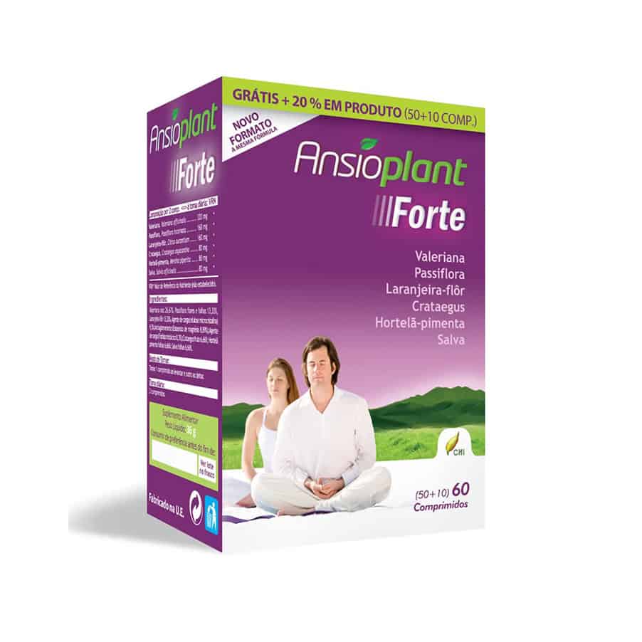 Ansioplant Forte comprimidos CHI suplemento alimentar com extratos vegetais para relaxamento e bem-estar