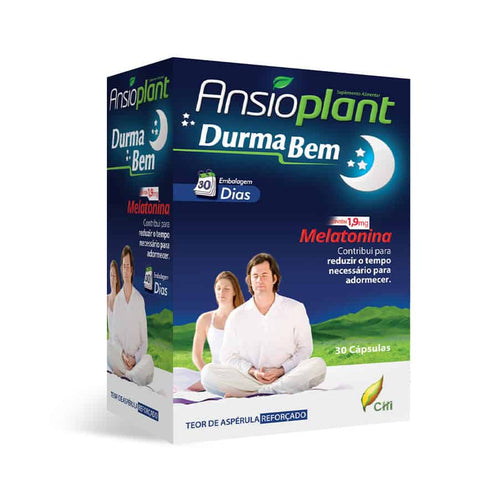 Cápsulas Ansioplant Night de CHI, complemento alimenticio a base de plantas para la relajación y el sueño.