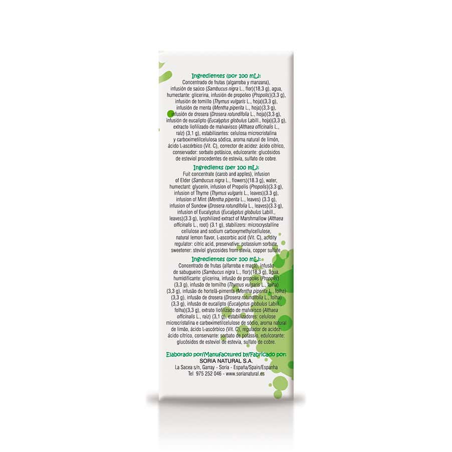 Jarabe natural "Respira Bien para Niños" de Soria Natural, botella de 150 ml, para aliviar los problemas respiratorios en niños.
