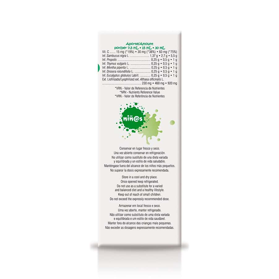 Jarabe natural "Respira Bien para Niños" de Soria Natural, botella de 150 ml, para aliviar los problemas respiratorios en niños.