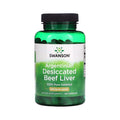 Frasco de Fígado Bovino Dessecado Argentino 500mg com 120 cápsulas da Swanson, suplemento natural rico em nutrientes.