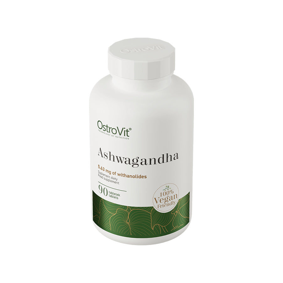 A&nbsp;Ashwagandha 90 Comprimidos OstroVit é um suplemento alimentar em comprimidos com extrato de raiz de ashwagandha.