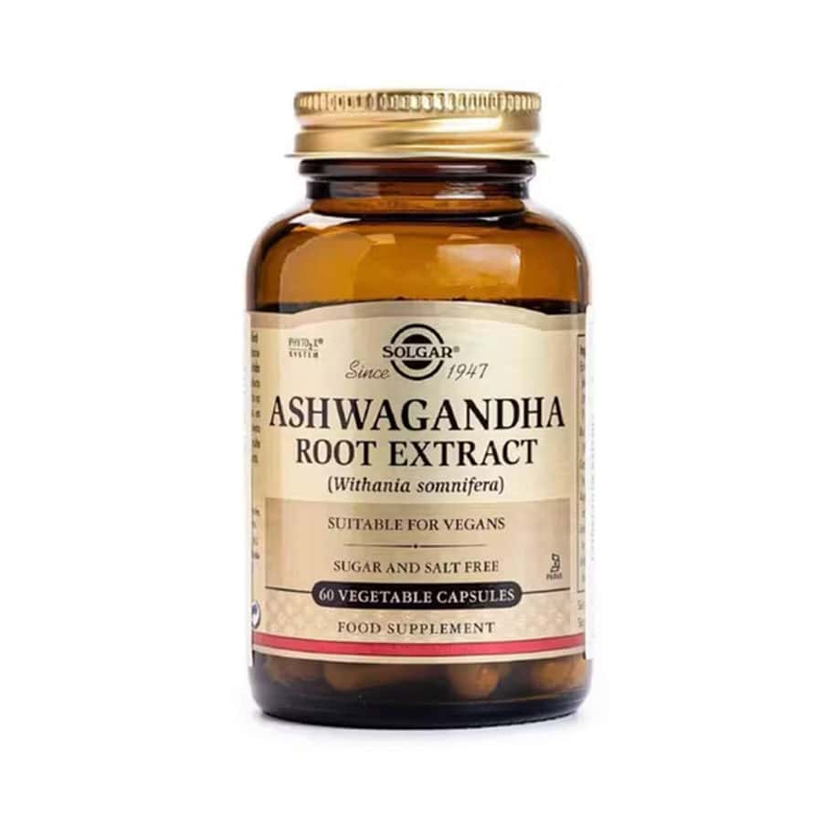 Extrato de Raíz de Ashwagandha 60 Cápsulas Solgar
