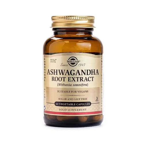 Extracto de raíz de ashwagandha, 60 cápsulas, Solgar
