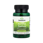 Avena sativa 400 mg Swanson em cápsulas, frasco com 60 cápsulas para apoio ao sistema nervoso e vitalidade