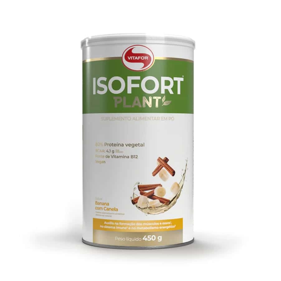 Isofort en polvo vegetal 450 g Plátano y canela Vitafor