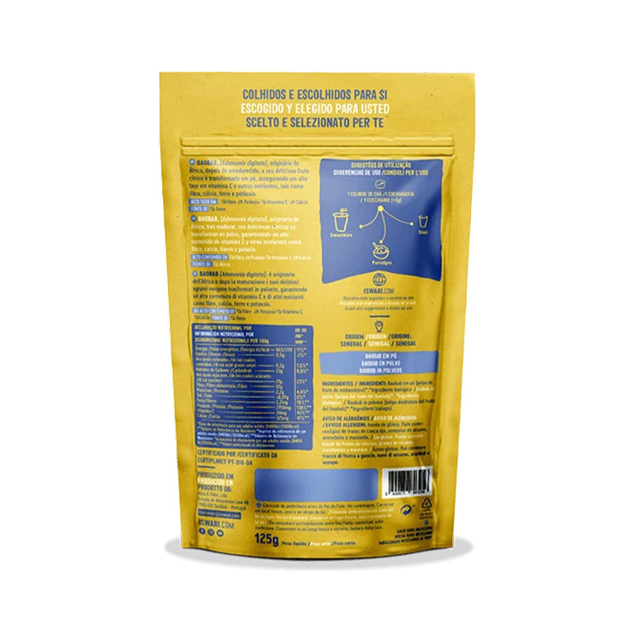 Baobab Em Pó 125gr Iswari