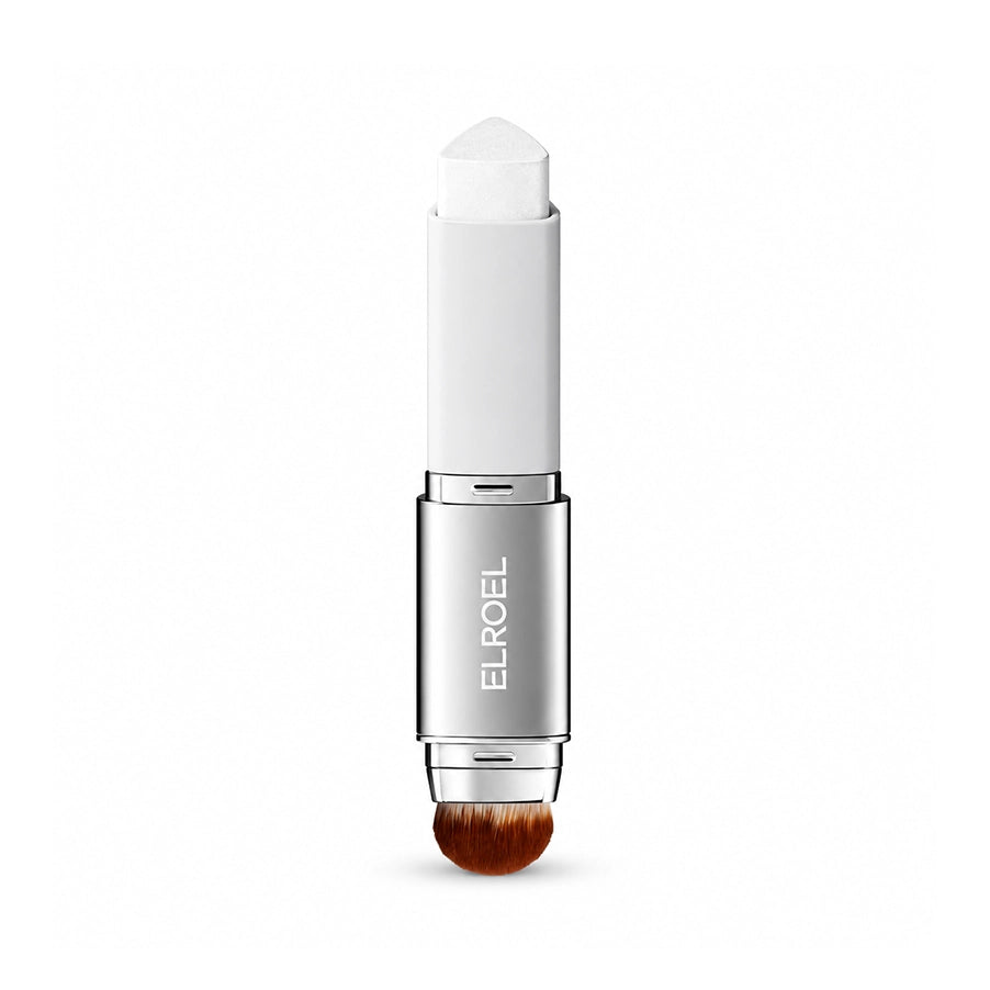 Base em Stick Blanc Cover Cream Light 13 g da Elroel, base cremosa em stick de tom claro para uniformizar a tez e facilitar a aplicação da maquilhagem.