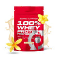 100% Whey Protein Professional Baunilha 500 g da Scitec Nutrition, proteína de soro de leite em pó com sabor a baunilha.
