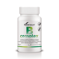 "Frasco do B-Complex com 30 comprimidos da Soria Natural, suplemento essencial para energia e suporte ao sistema nervoso.