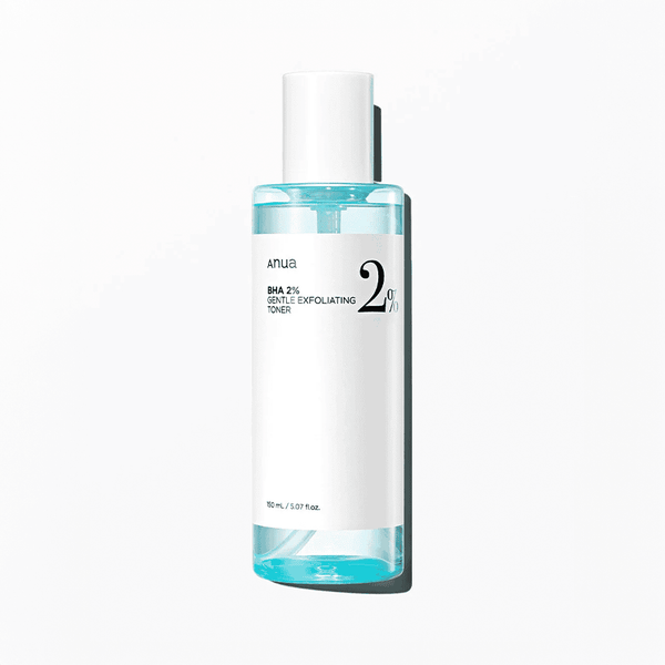 El tónico exfoliante suave con BHA al 2% de Anua, en botella de 150 ml, es un tónico facial para una exfoliación suave y para desobstruir los poros.