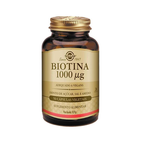 Biotina 1000 mcg 50 cápsulas Solgar