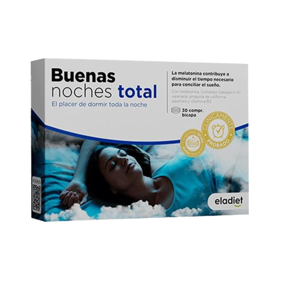 O Buenas Noches Total é um suplemento alimentar especialmente formulado para promover um sono reparador e de qualidade