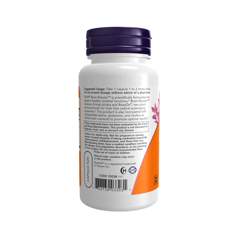 Brain Elevate 60 Cápsulas Now Foods