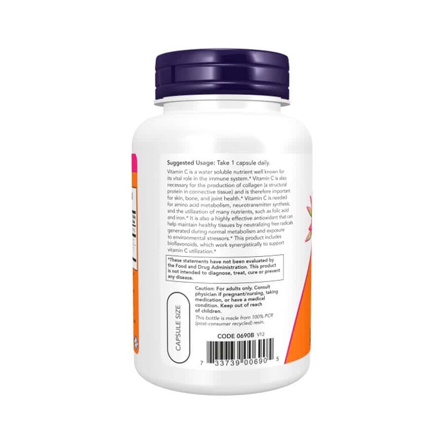 Vitamina C 1000 C/ Bioflavonoides 100 Cápsulas Now Foods