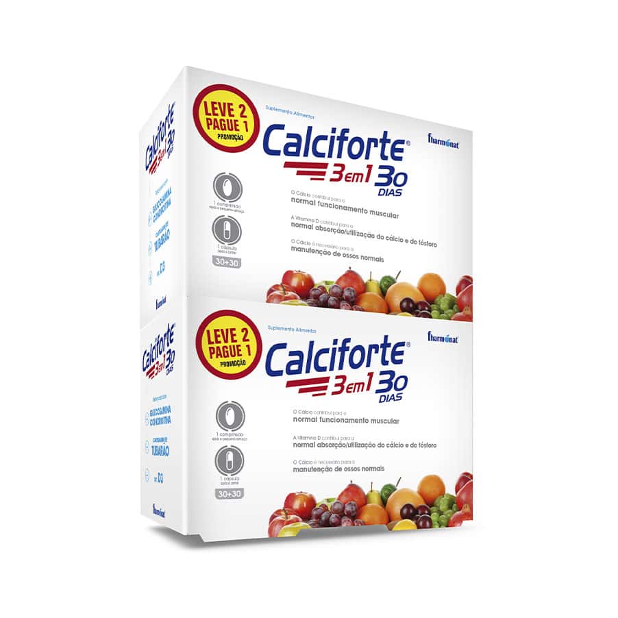 Calciforte 3 em 1 30+30 Cápsulas Fharmonat