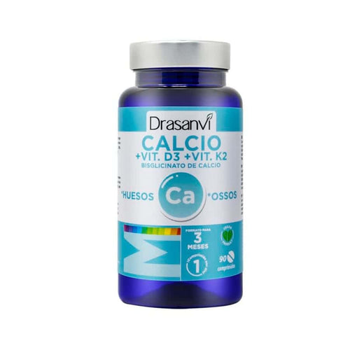 Calcio + Vitamina D3 + Vitamina K2 90 comprimidos Drasanvi