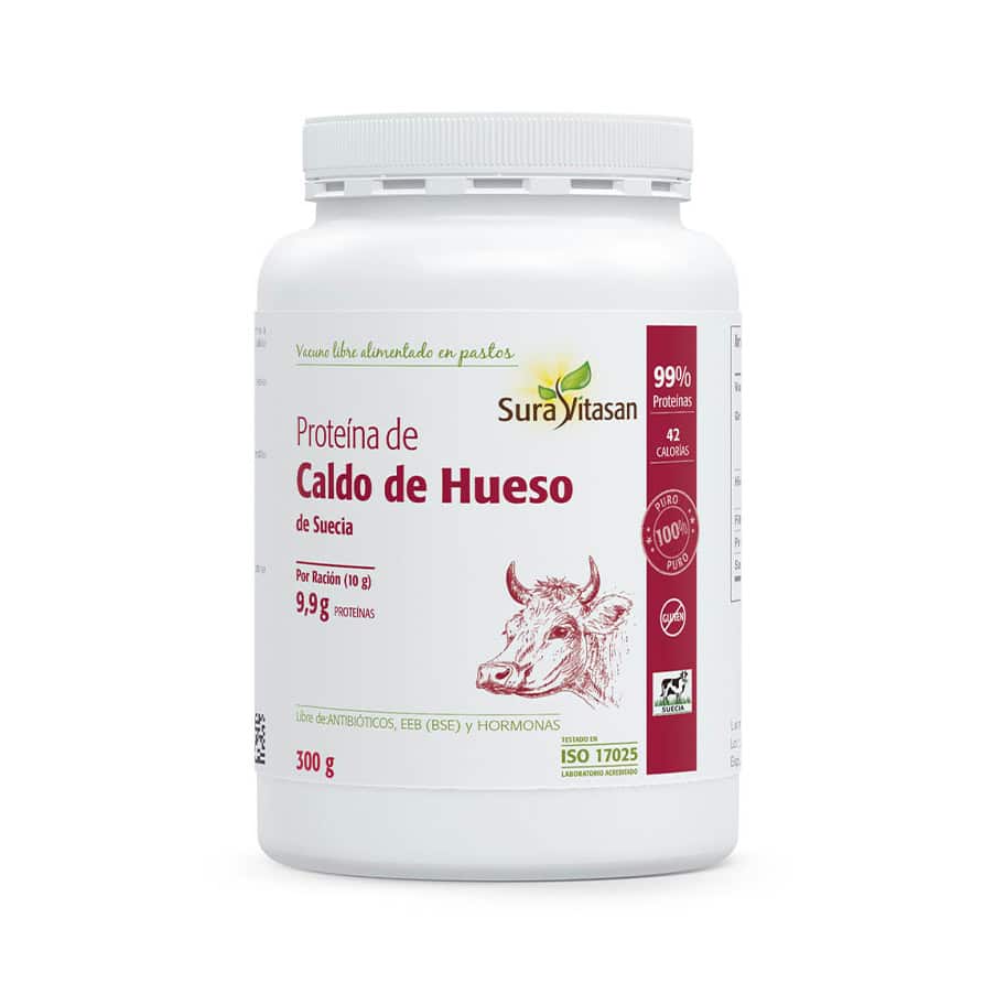 Proteína do caldo de osso Sura Vitasan em pó para suporte muscular e saúde articular
